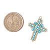 Glass Seed Beaded Cross Pendants PALLOY-MZ00826-06-2