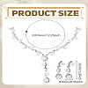 Alloy Rhinestone Necklace & Earring Sets SJEW-LP0001-45-2