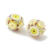 Flower Style Resin Rhinestone Beads CLAY-NH0003-05S-02-2