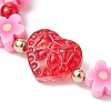 Handmade Flower Polymer Clay Stretch Bracelets BJEW-JB09825-02-2