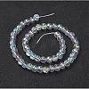 13 inch AB Color Plated Round Glass Beads GR6mmC28-AB-3