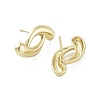 Teardrop Brass Stud Earrings EJEW-Q811-15G-2