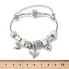 Alloy European Beads Charm Bracelets BJEW-F495-13P-3