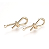 Brass Stud Earring Findings KK-L198-010LG-1
