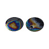 Spray Painted Natural Capiz Shell Pendants SSHEL-Z002-01C-2