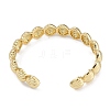 Shell Shape Rack Plating Brass Cuff Bangles for Women LS-BJEW-P341-05G-3
