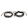 PU Imitation Leather Braided Cord Bracelets BJEW-P329-02AS-1
