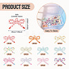 22Pcs 11 Colors Opaque Printed Acrylic Pendants MACR-TA0002-87-4