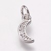 Brass Cubic Zirconia Pendants KK-P134-15P-1