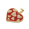 Ion Plating(IP) 304 Stainless Steel Enamel Rhinestone Pendants STAS-Q325-02E-G-2