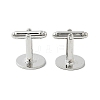 Rack Plating Brass Cuff Button KK-L151-10P-2