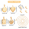 Locket Pendant Necklace DIY Making Kit DIY-DC0001-21-4