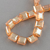 Electroplate Faceted Transparent Glass Beads Strands EGLA-S087-04-2
