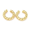 Rack Plating Brass Twist Rope Cuff Earrings for Women EJEW-G352-08G-1