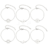 UNICRAFTALE 6Pcs 3 Styles 201 Stainless Steel Pentacle Link Bracelets BJEW-UN0001-16P-1