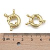 Rack Plating Brass Spring Clasps X-KK-D399-B-G-NF-4