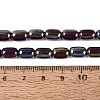 Electroplate Transparent Glass Beads Strands EGLA-Q132-03B-A01-4
