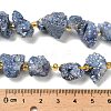 Electroplated Natural Druzy Agate Beads Strands G-G289-02C-5