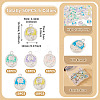 50Pcs 5 Colors Alloy Pendants ENAM-TA0003-93P-4