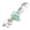 Natural Green Aventurine Chip Pendant Decorations HJEW-JM02712-01-5