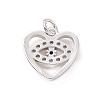 Brass Micro Pave Cubic Zirconia Charms KK-C012-28P-2