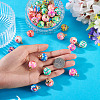 40Pcs 10 Colos Handmade Polymer Clay Pendants CLAY-TA0001-95-6
