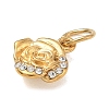 304 Stainless Steel Micro Pave Clear Cubic Zirconia Charms CU-CBA4D1F-05G-B-2