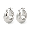 Non-Tarnish 304 Stainless Steel Plain Thick Hoop Earrings EJEW-Z026-09P-1