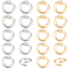20Pcs 2 Colors Brass Locking Jump Rings KK-BBC0023-07B-7