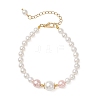 Shell Pearl Beaded Bracelets for Women BJEW-JB12960-2
