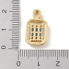 Rack Plating Brass Micro Pave Cubic Zirconia Pendants KK-A224-20G-04-3