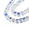 Electroplate Transparent Glass Beads Strands EGLA-N002-17A-B01-3