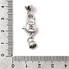 Brass Micro Pave Cubic Zirconia Lobster Claw Clasps KK-U059-51P-3