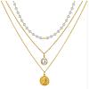 Alloy Pendant Layered Chain Necklaces for Women WGC39CD-13-1