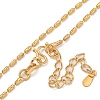 Brass Textured Column Link Chain Necklaces for Women NJEW-U011-03G-2