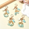 Transparent Epoxy Resin Pendant Keychains KEYC-FS00022-18-9