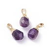 Natural Amethyst Pendants X-G-G845-07G-05A-1