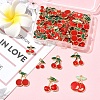 50Pcs 7 Styles Alloy Enamel Pendants ENAM-FS0003-19-7