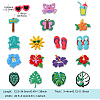 36Pcs 18 Styles Beach Theme PVC Cabochons FIND-CJ0011-23-2