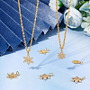 Beebeecraft 12Pcs 3 Style Brass Micro Pave Clear Cubic Zirconia Pendants KK-BBC0001-85-5