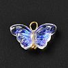 Electroplate Transparent Glass Pendants X1-PALLOY-JF00903-5