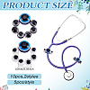 10Pcs 2 Colors Evil Eye Resin Stethoscope Pendant Decorations HJEW-ME00155-2