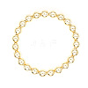 Classic Golden Tone Round Brass Beaded Stretch Bracelets for Women Men IN4084-2-1