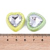 UV Plating Iridescent Acrylic with Rhinestone Beads X-OACR-B021-08-3