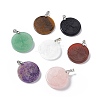 Natural Mixed Stone Pendants G-P491-05P-1