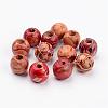 Round Printed Wood Beads WOOD-R243-13mm-M2-3