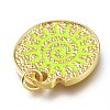 Real 18K Gold Plated Brass Enamel Pendants KK-A150-07G-B-RS-3