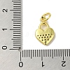 Real 18K Gold Plated Brass Pave Cubic Zirconia Pendants KK-M283-08F-01-3