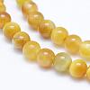 Natural Gold Tiger Eye Beads Strands G-K203-84-4mm-3