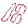 Dyed Round Natural Green Jade Graduated Beaded Necklaces GG-CBAA808-05P-E-4